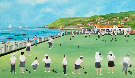 Bowling a Newlyn Greenen